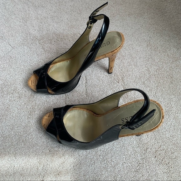 Guess Patton Leather Open Toe Hi-Heel Sandals - Picture 3 of 10
